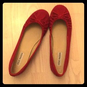 Steve Madden Red Ballet Flats